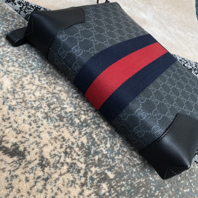 Gucci手包 523603 古馳Gucci新款男士手拿包 專櫃品質 古奇手腕包  gqy3507